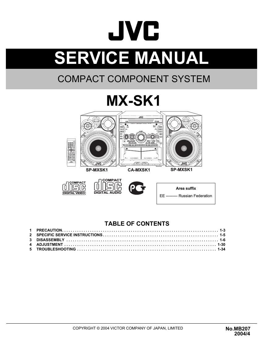 Jvc MXSK 1 Service Manual