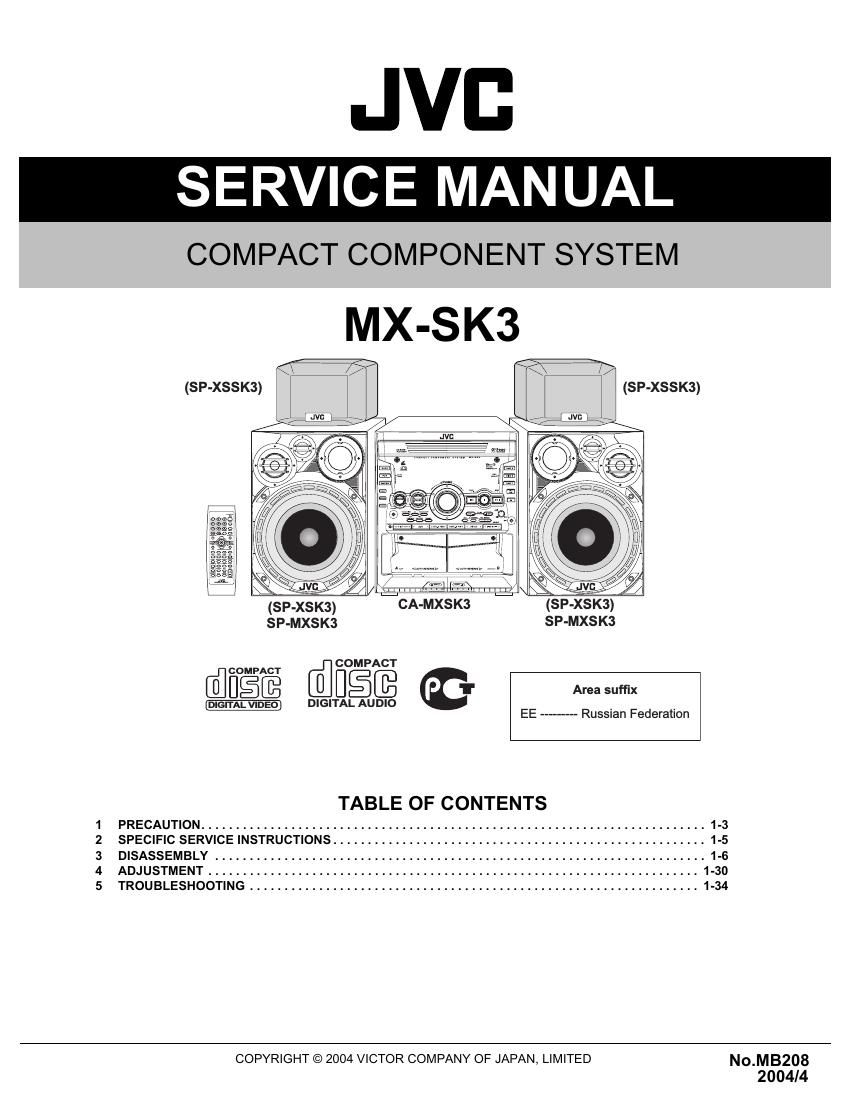 Jvc MXSK 3 Service Manual