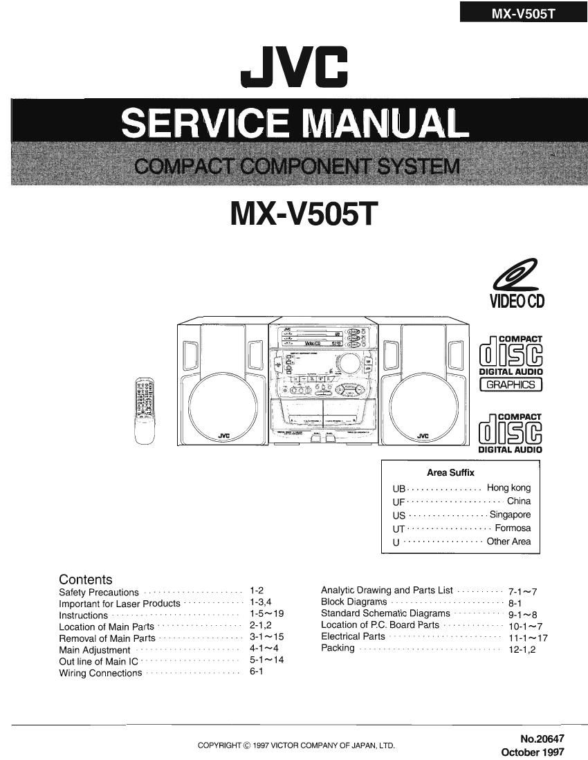 Jvc MXV 505 T Service Manual