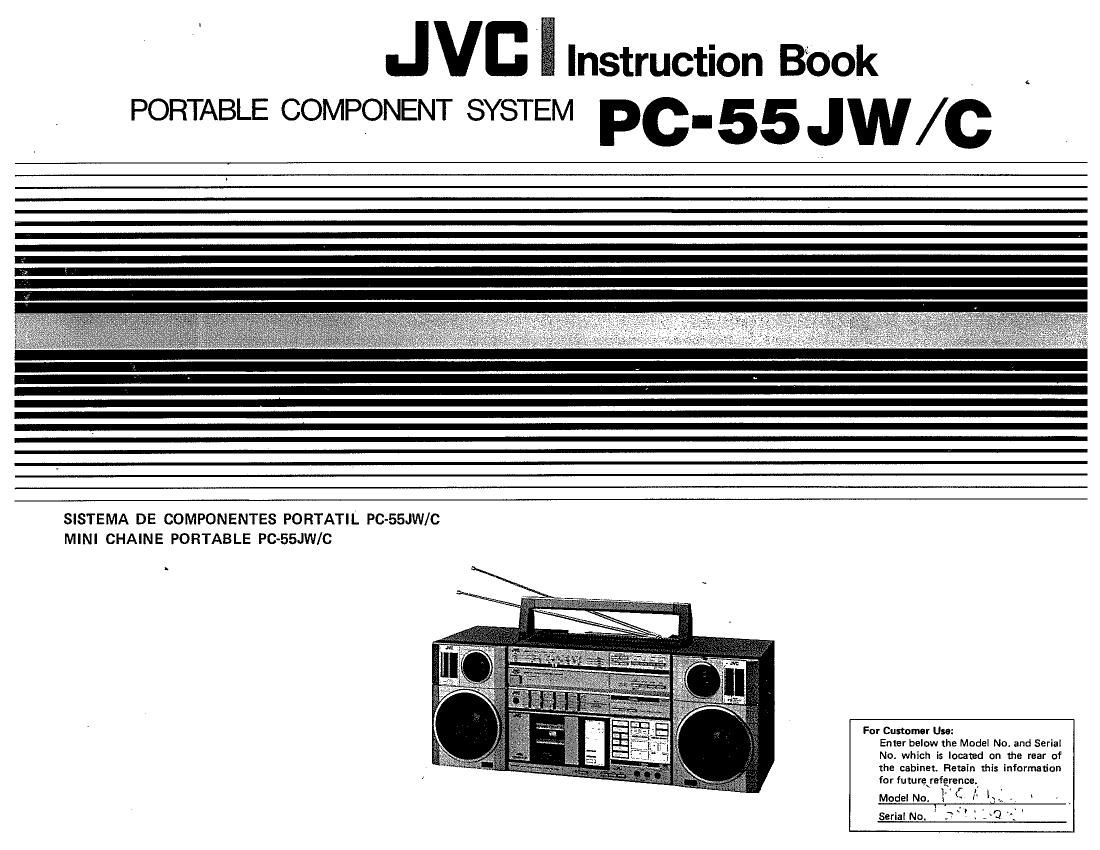 Jvc PC 55 JWC Owners Manual