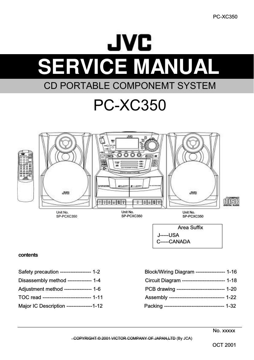 Jvc PC XC350 Service Manual