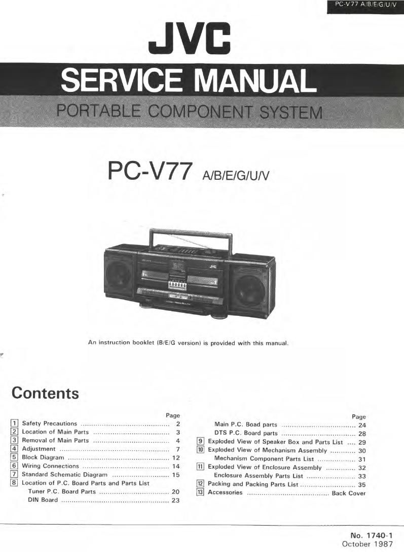 Jvc PCV 77 Service Manual