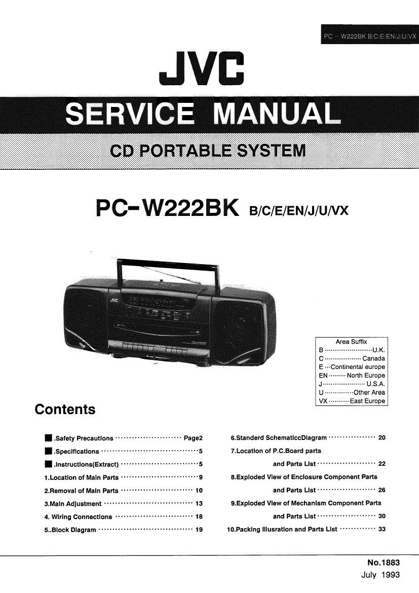 Jvc PCW 222 BK Service Manual