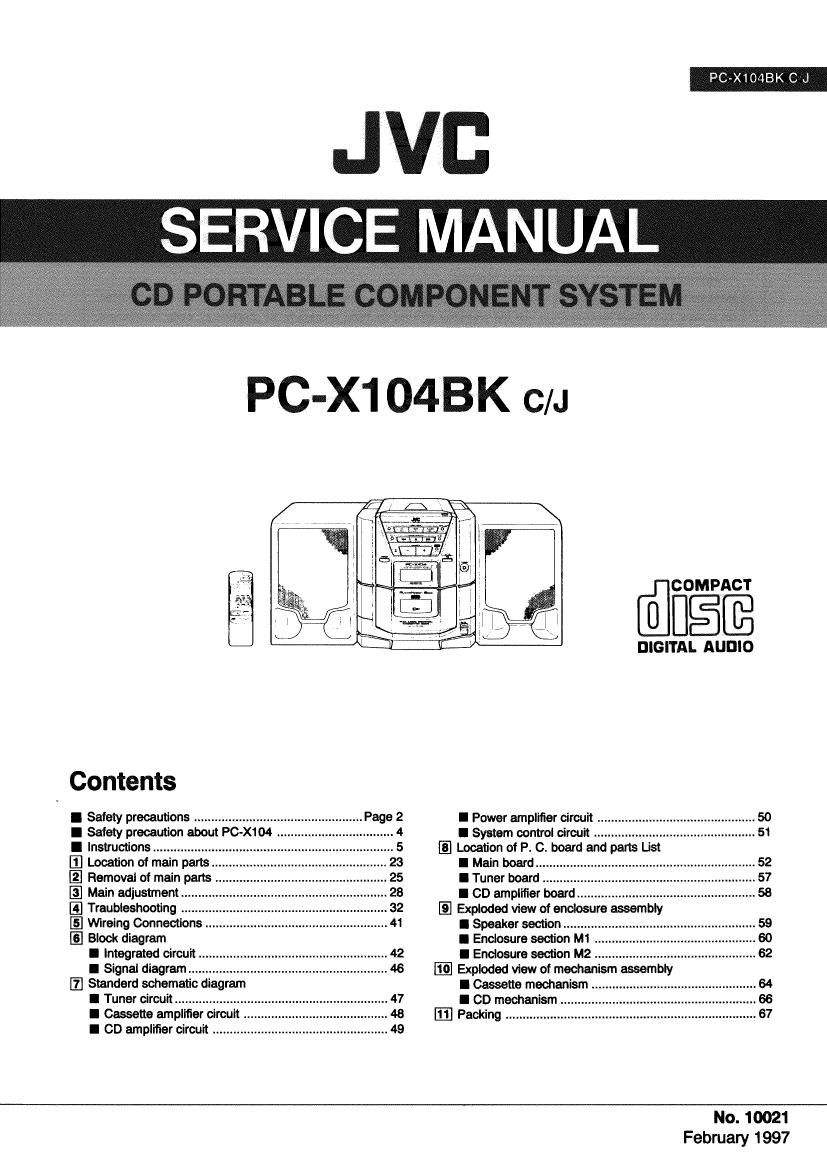 Jvc PCX 104 BK Service Manual