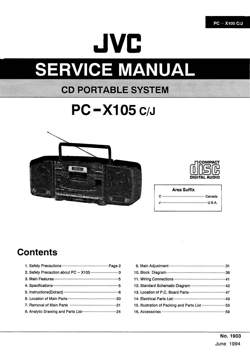 Jvc PCX 105 Service Manual