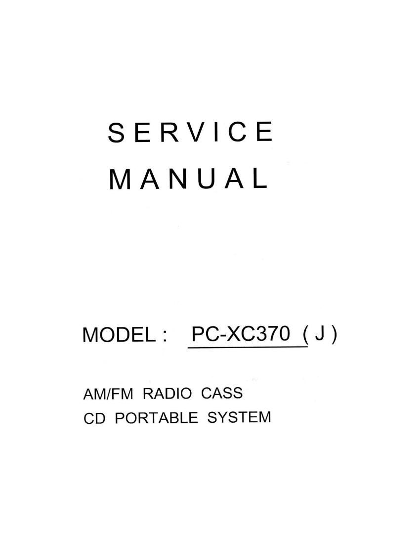Jvc PCXC 370 Service Manual