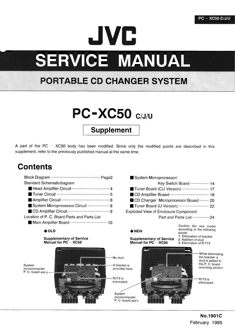 Jvc PCXC 50 Service Manual