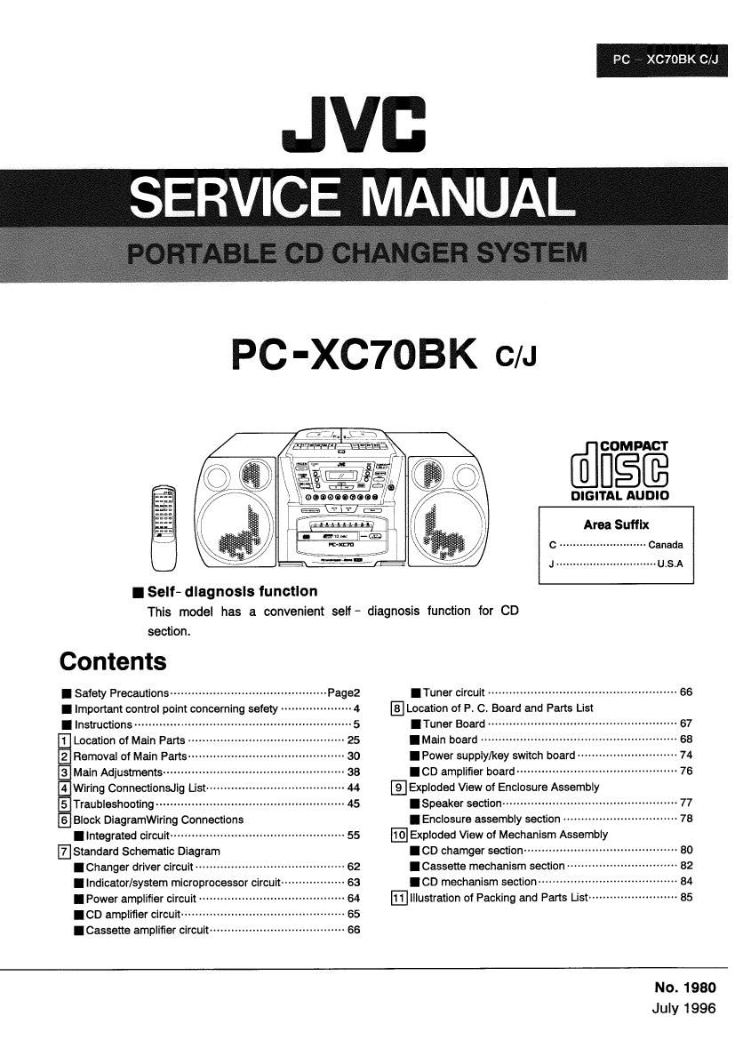 Jvc PCXC 70 BK Service Manual