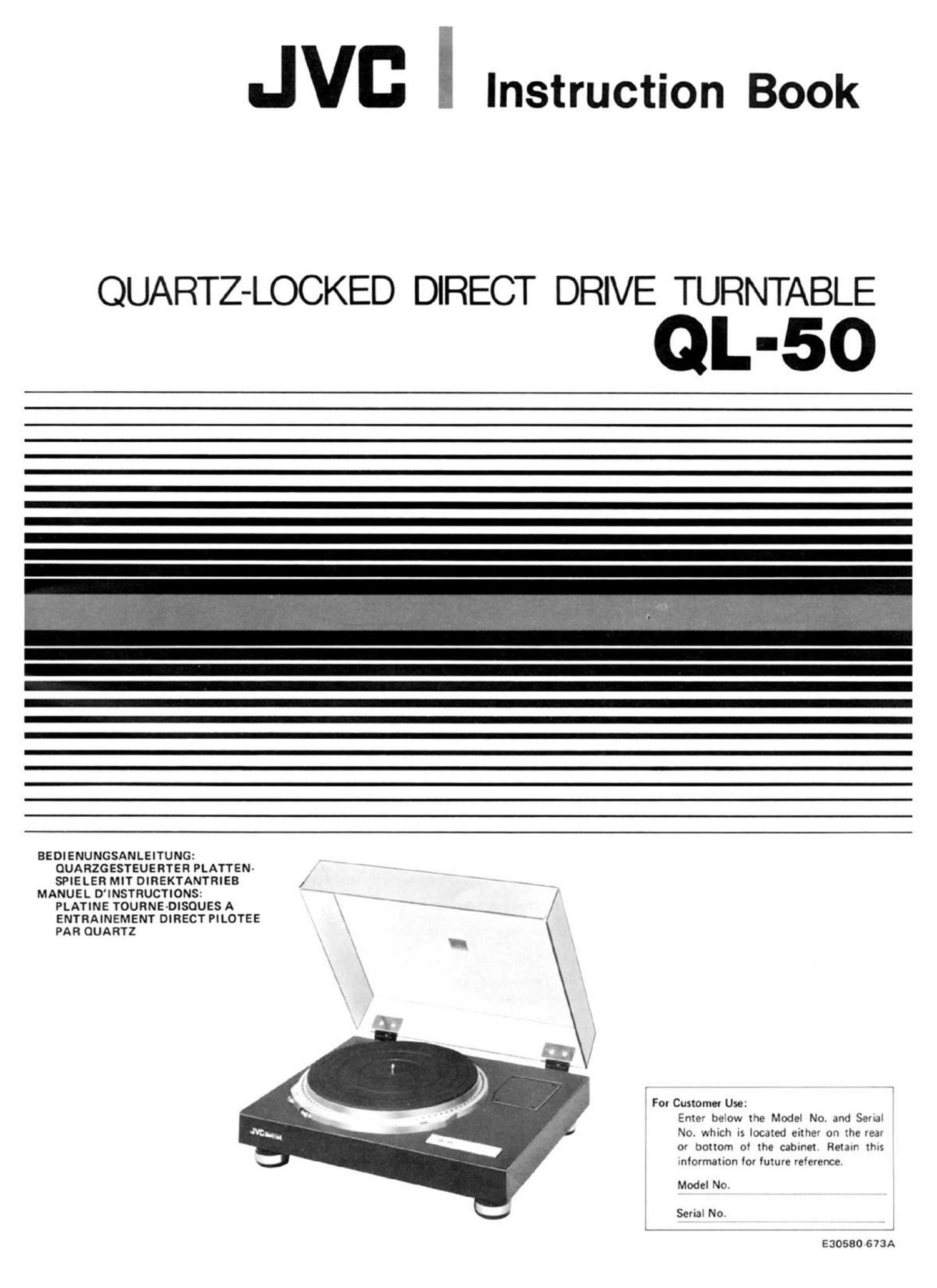 Jvc QL 50 Owners Manual