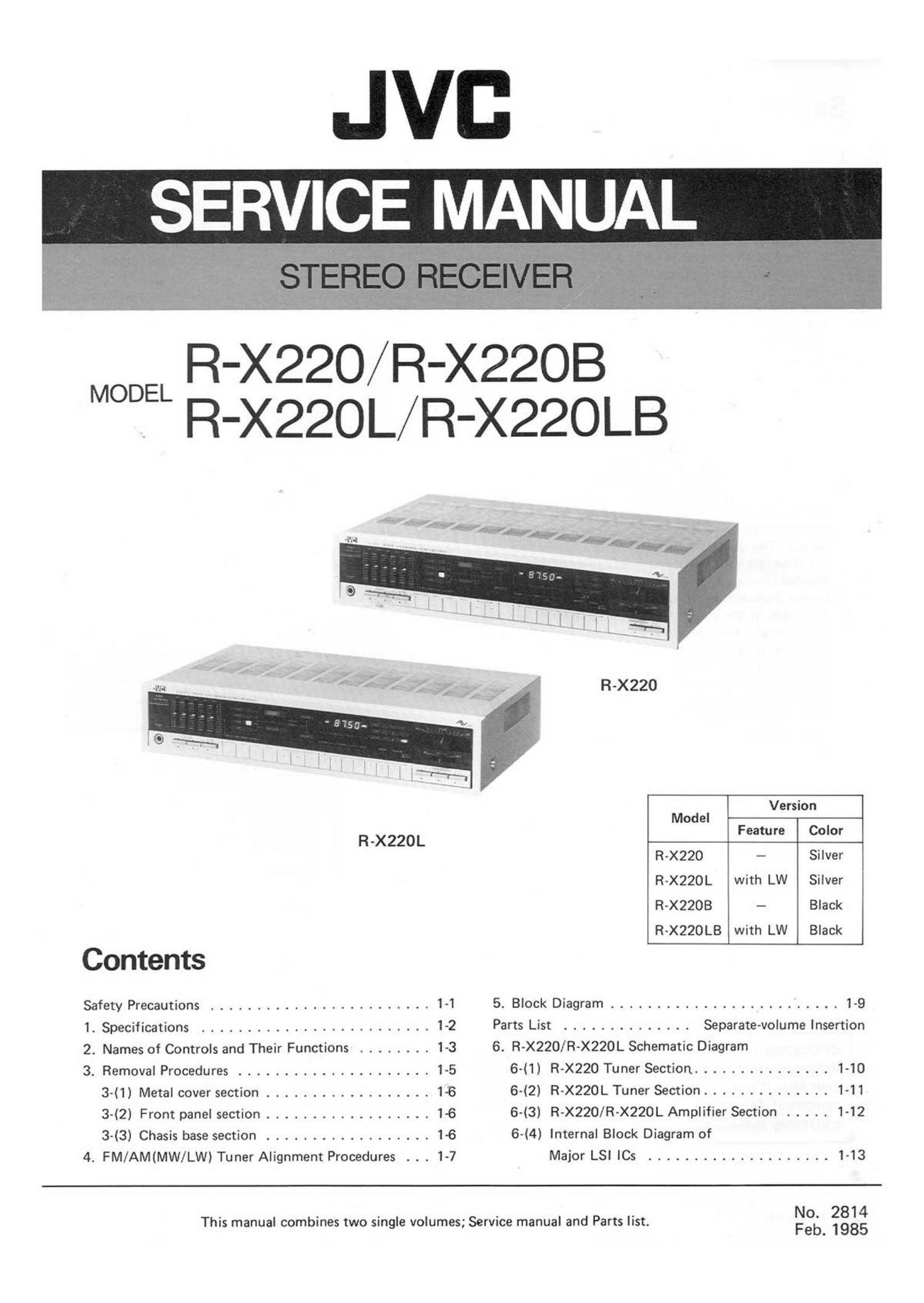 Jvc R X220B Service Manual
