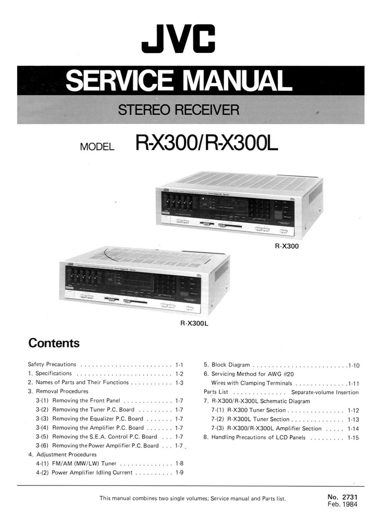 Jvc R X300L Service Manual