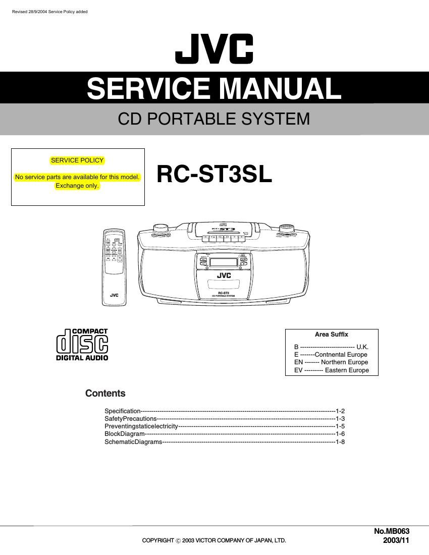 Jvc RCST 3 SL Service Manual
