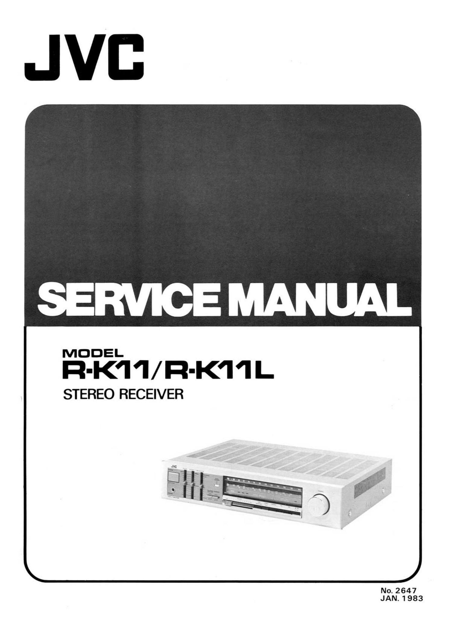 Jvc RK 11 Service Manual