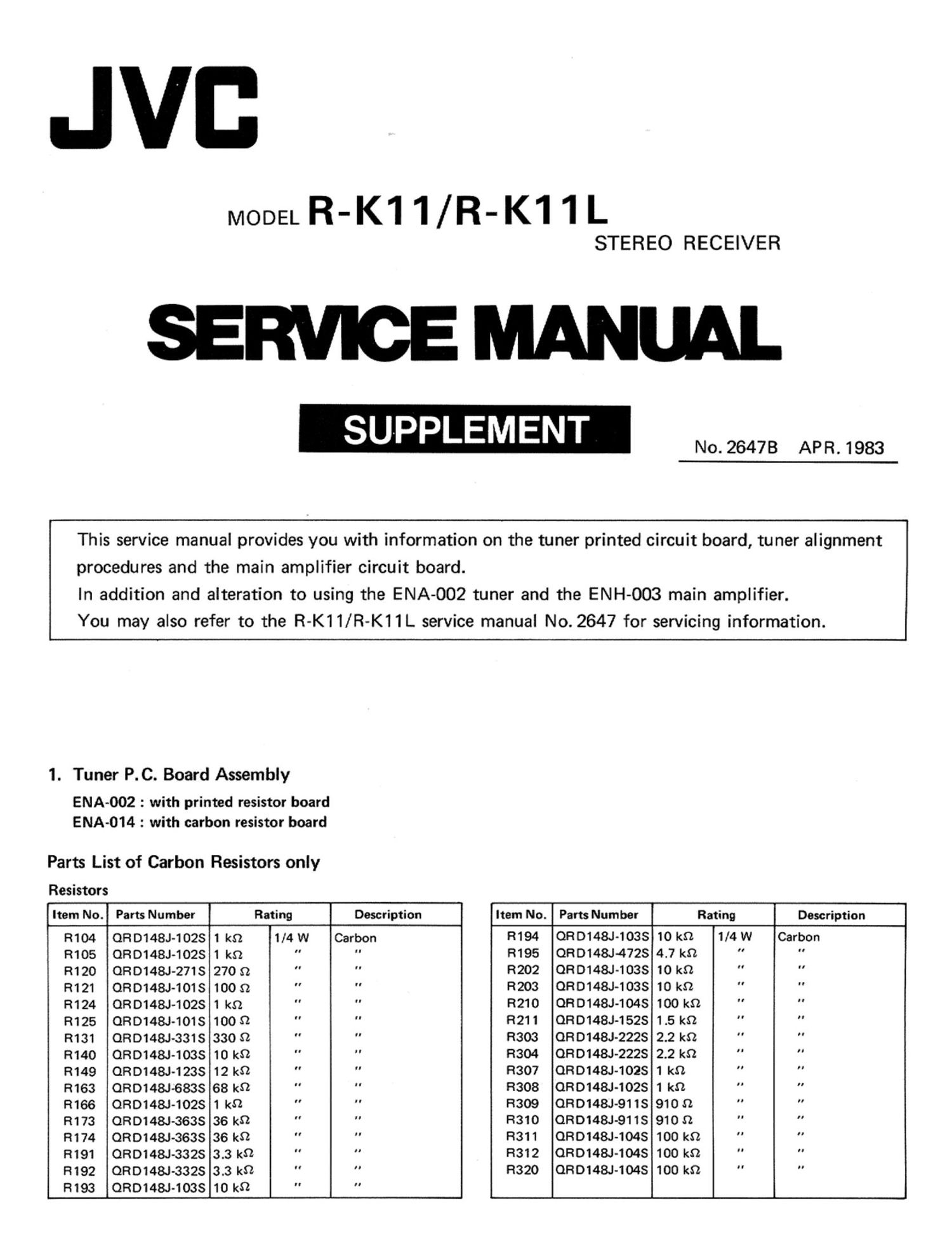 Jvc RK 11 Service Manual 2