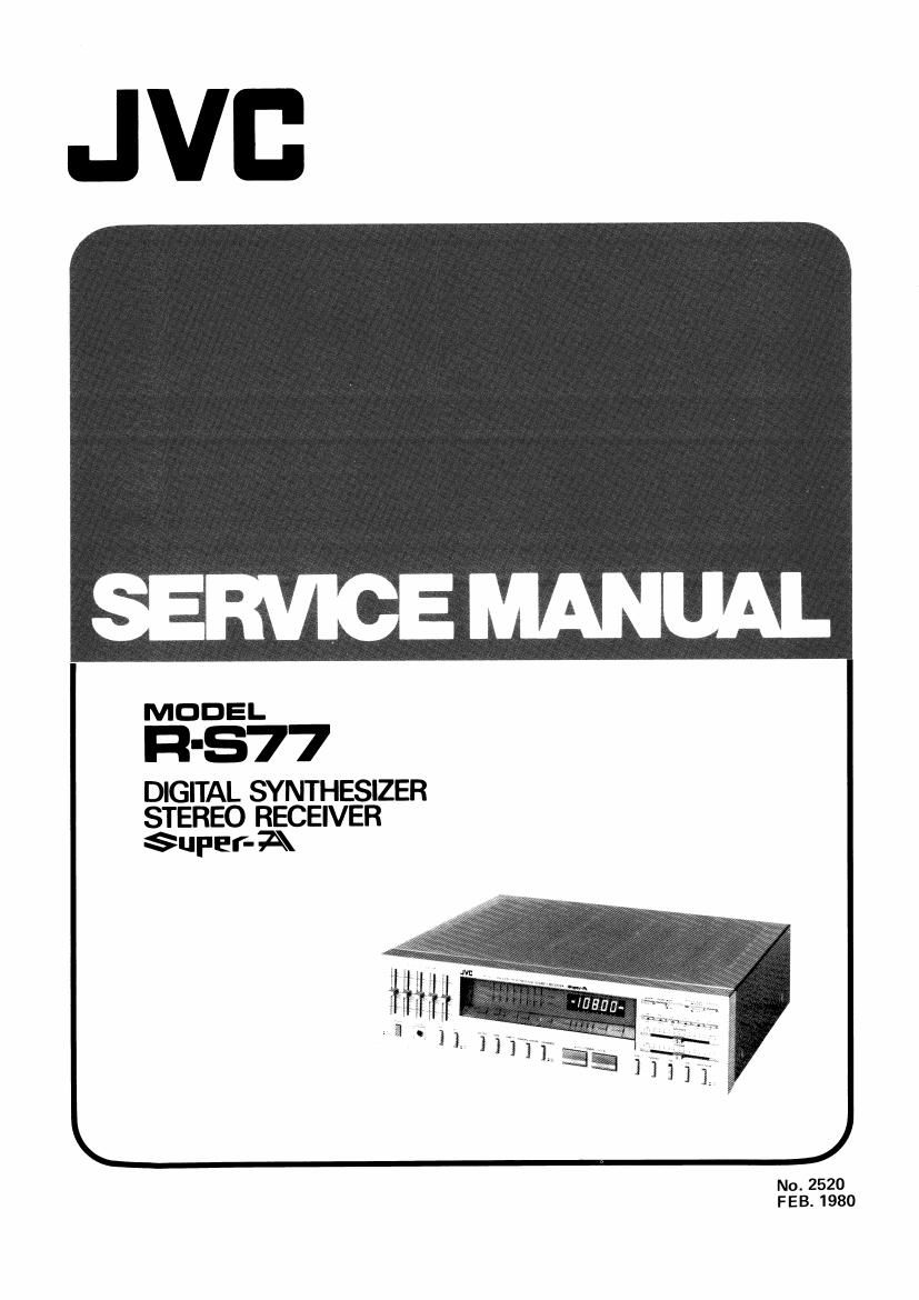 Jvc RS 77 Service Manual