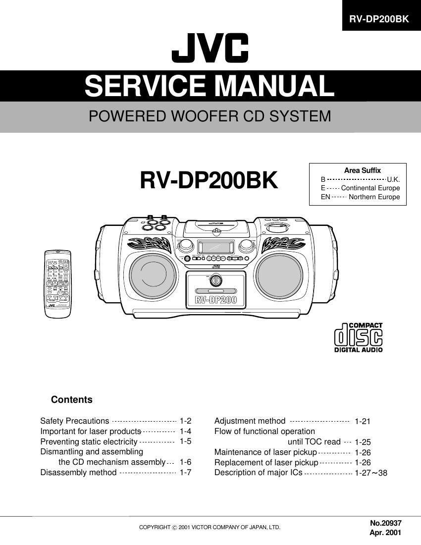 Jvc RVDP 200 Owners Manual