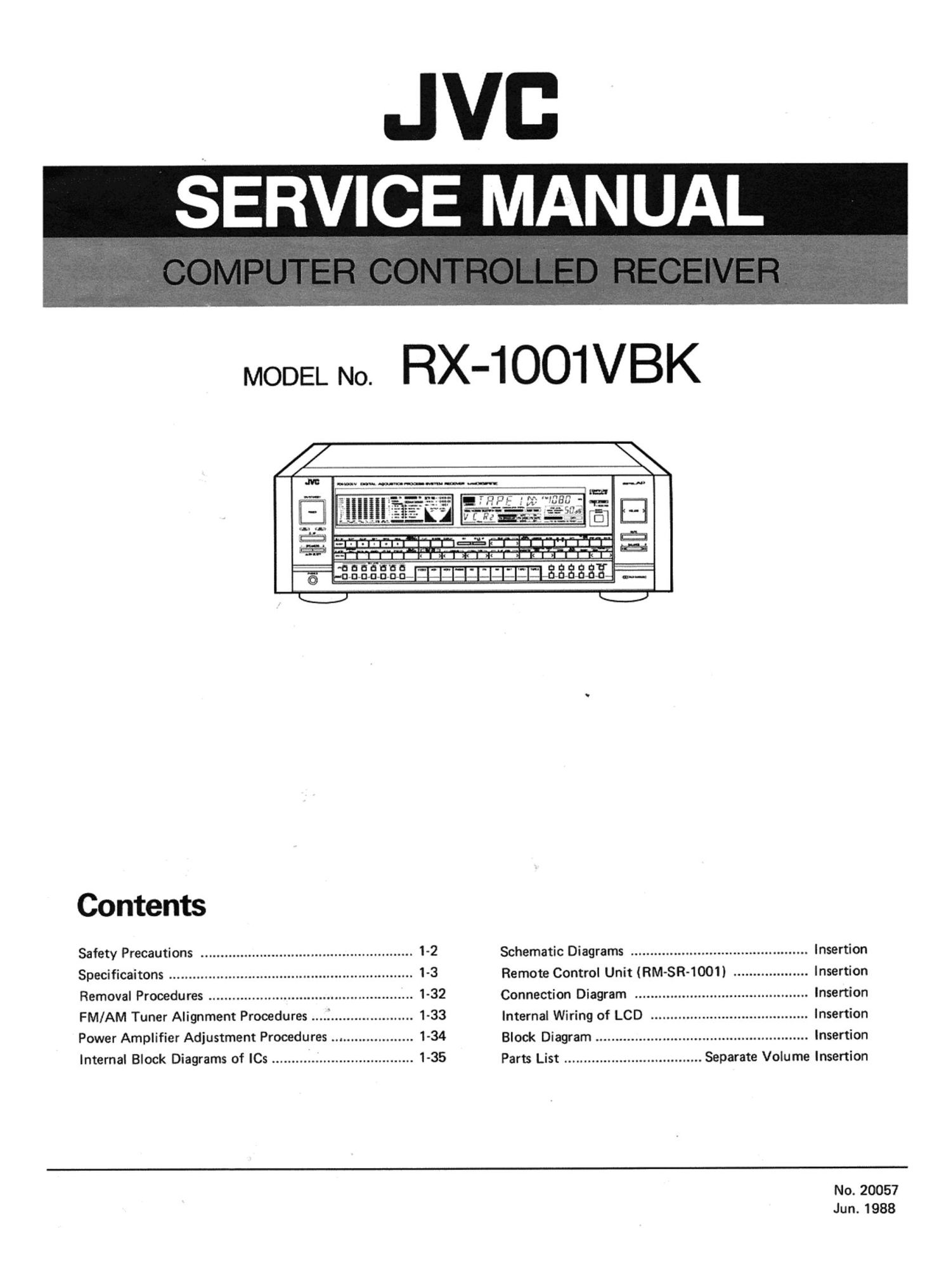 Jvc RX 1001 VBK Service Manual