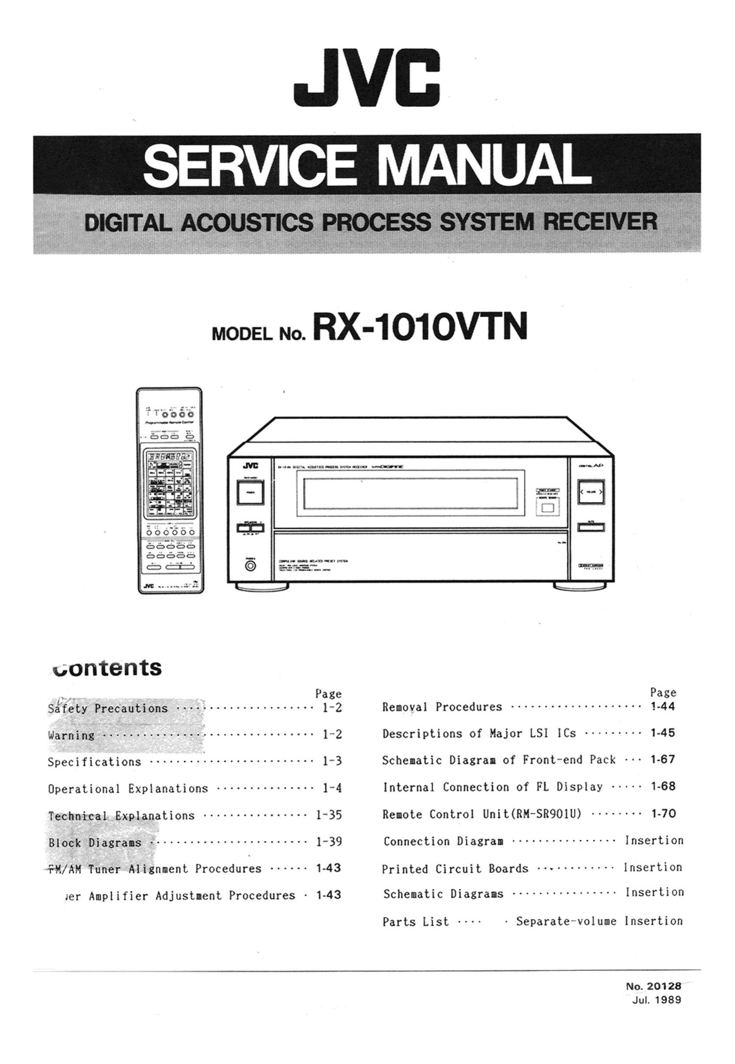 Jvc RX 1010 VTN Service Manual