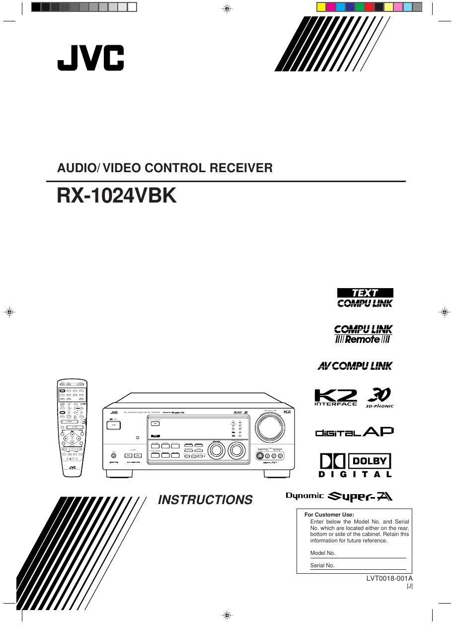 Jvc RX 1024 VBK Owners Manual