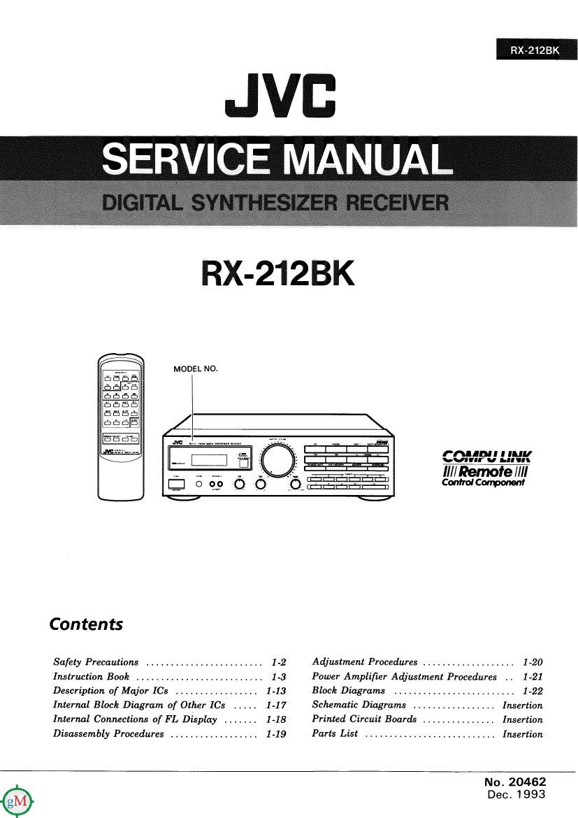 JVC RX-3TH BK Receiver  Service Manual *Original* 