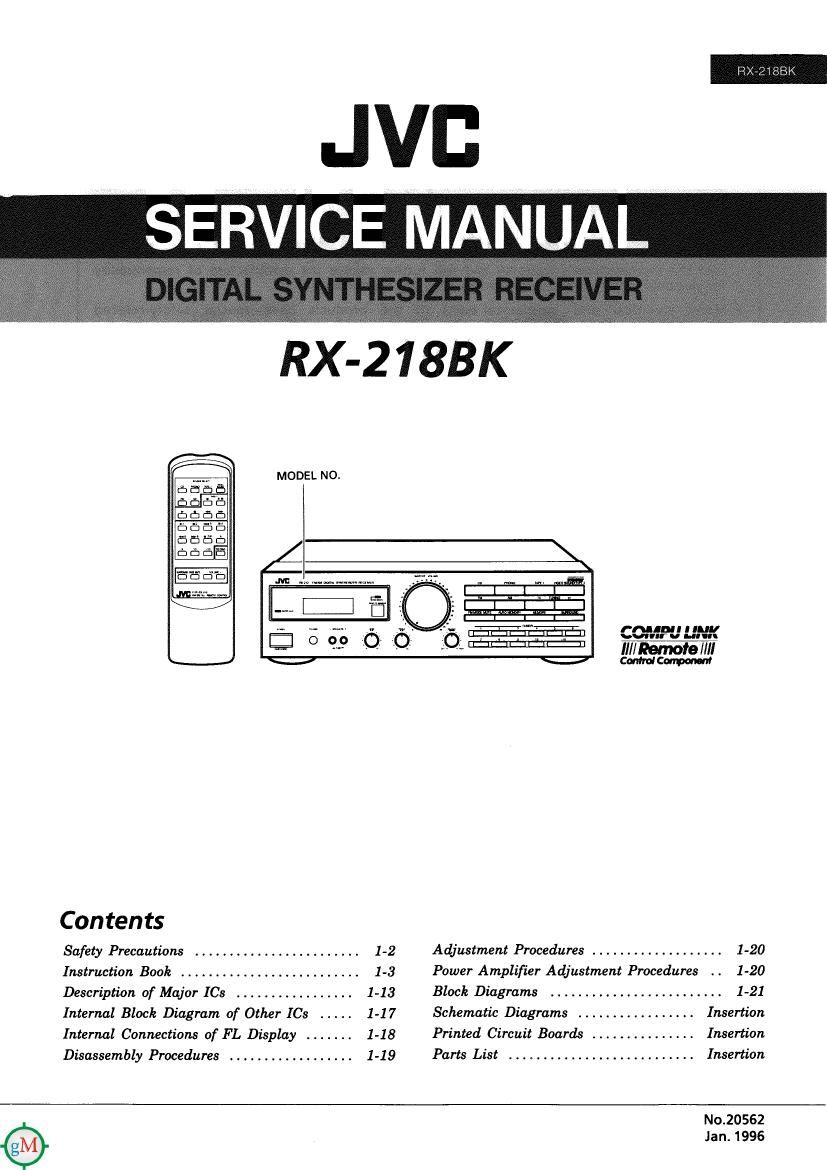 Jvc RX 218 BK Service Manual