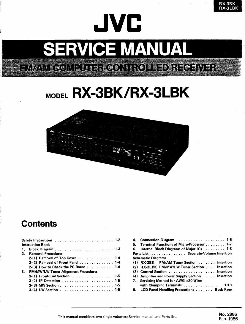 Jvc RX 3 BK Service Manual