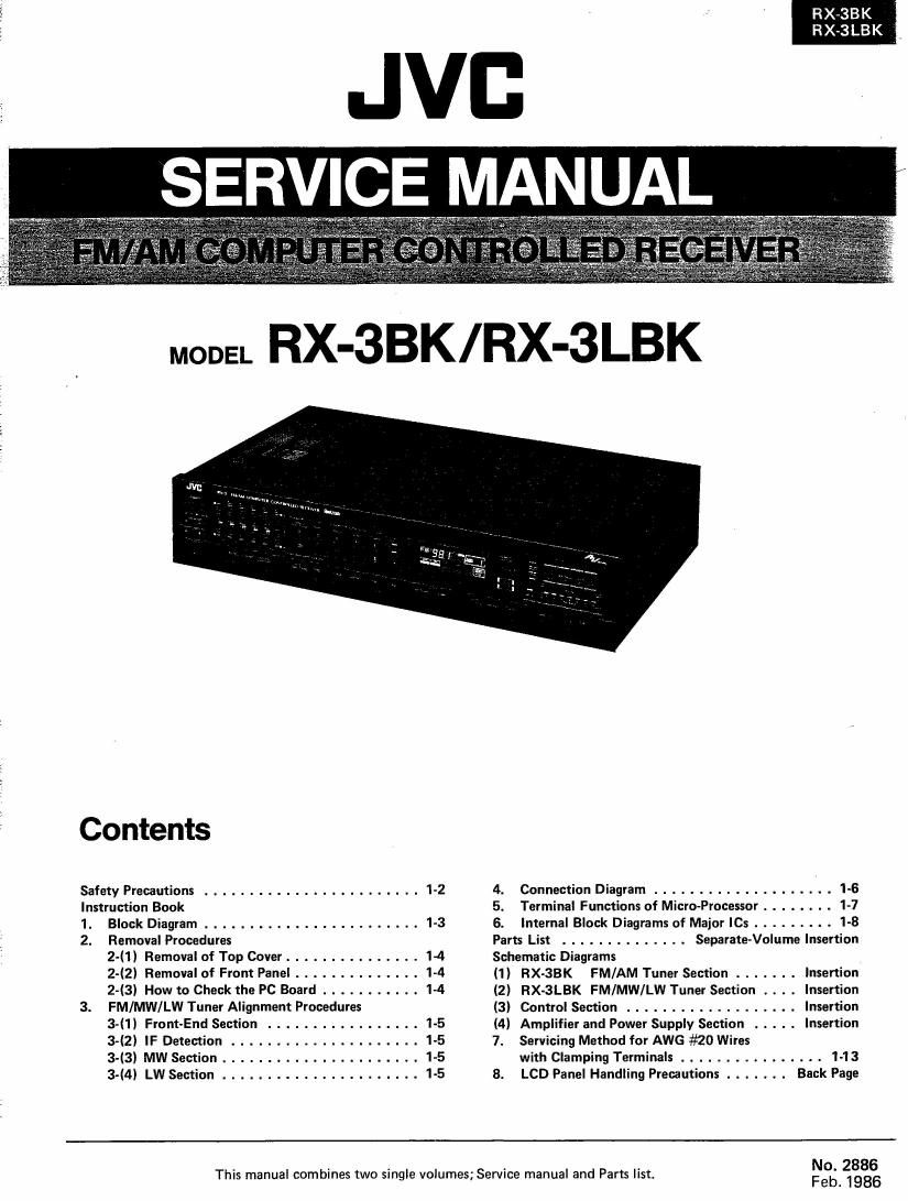 Jvc RX 3 LBK Service Manual