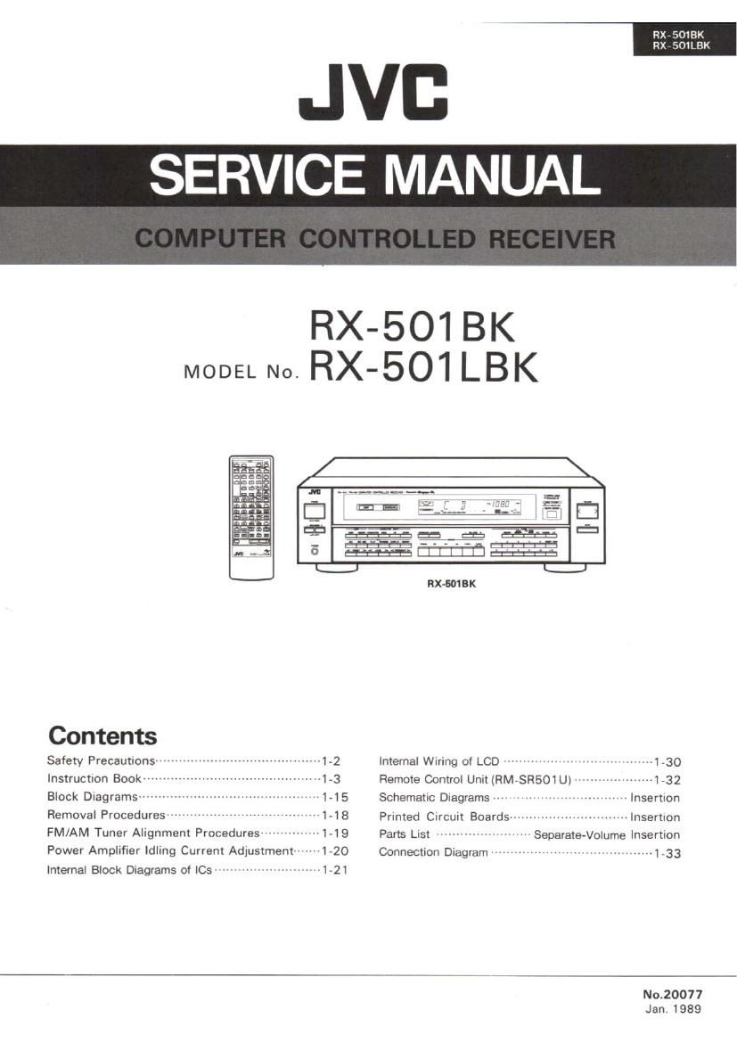 Jvc RX 501 LBK Service Manual