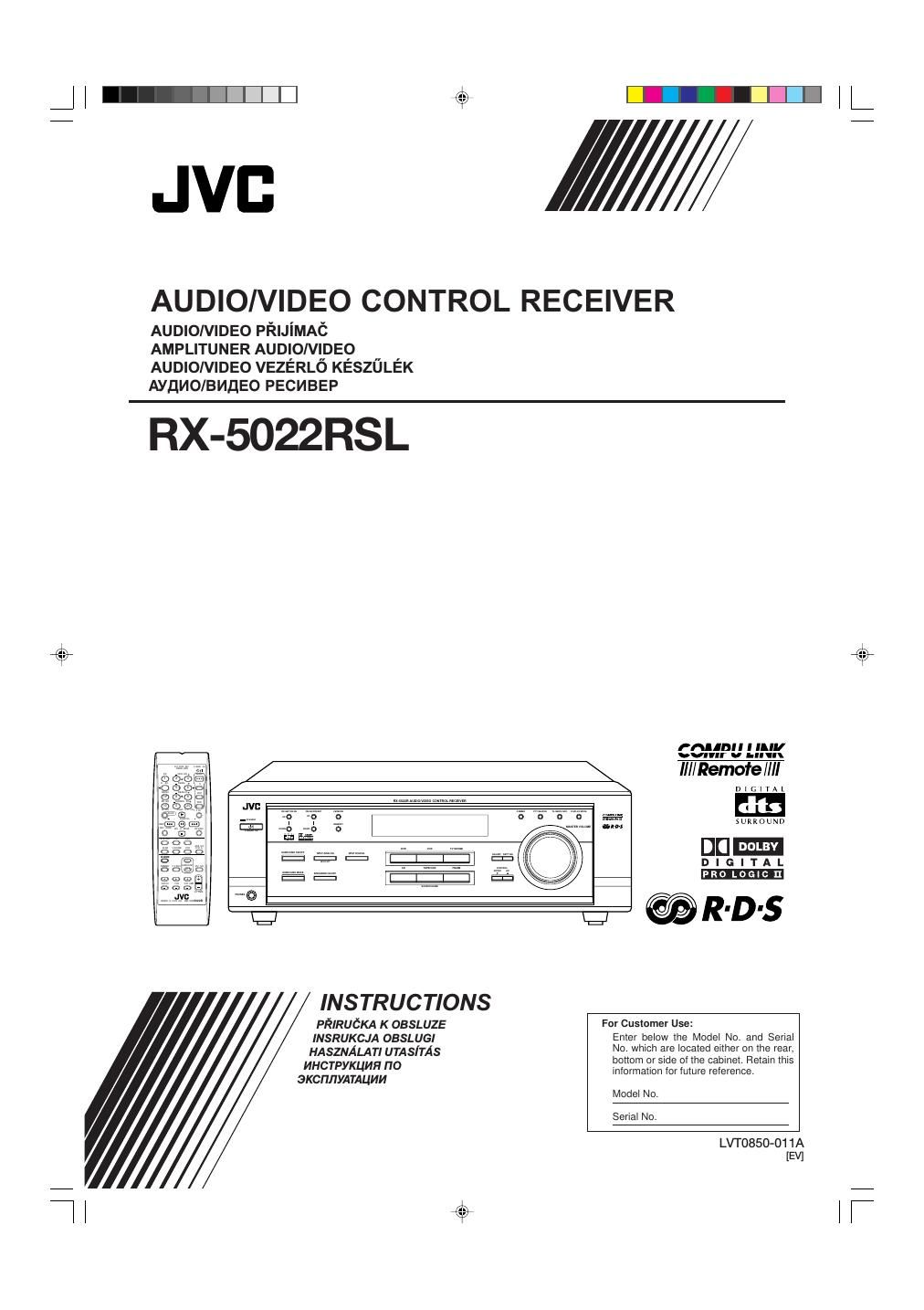 Jvc RX 5022 RSL Owners Manual