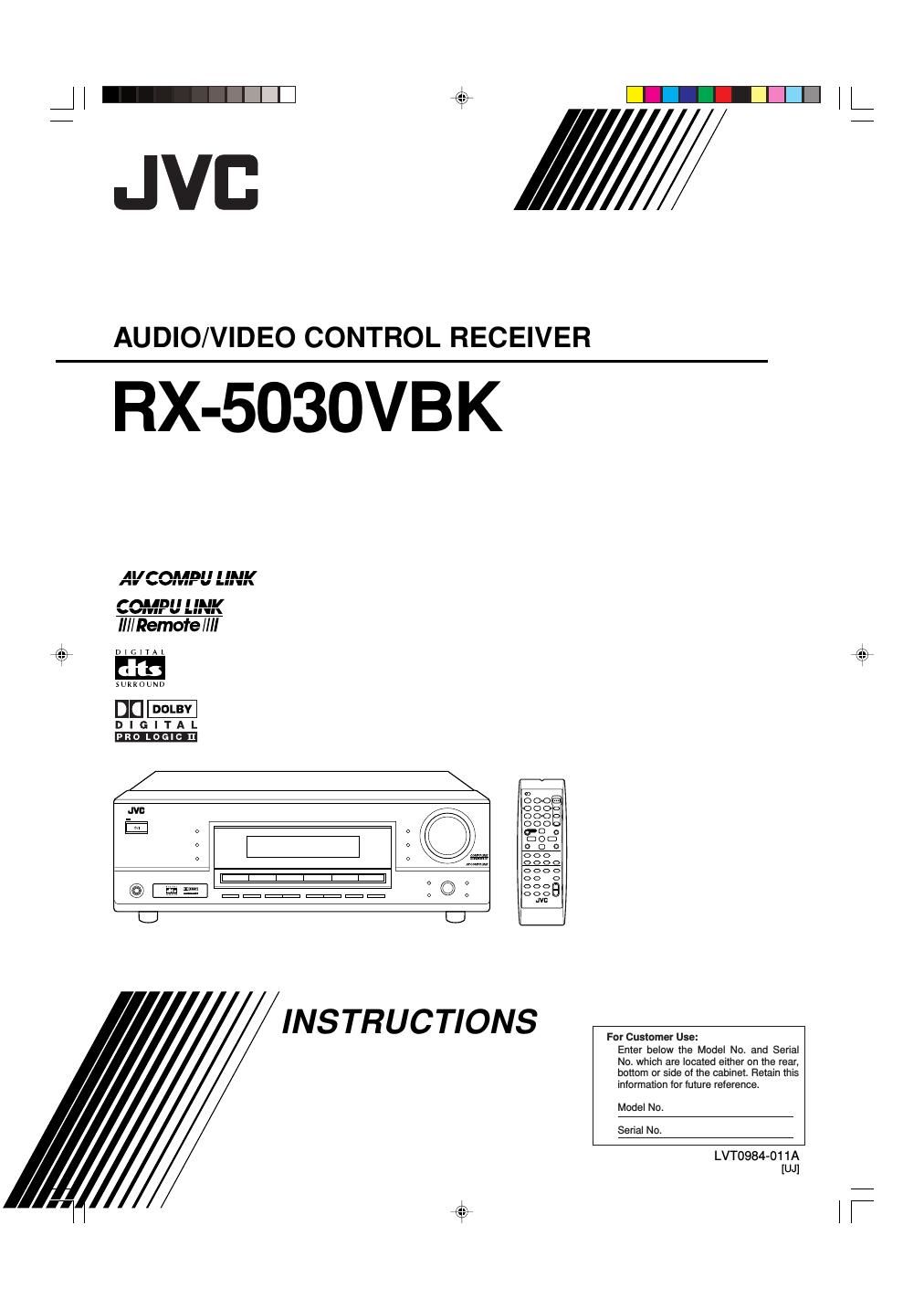 Jvc RX 5030 VBK Owners Manual