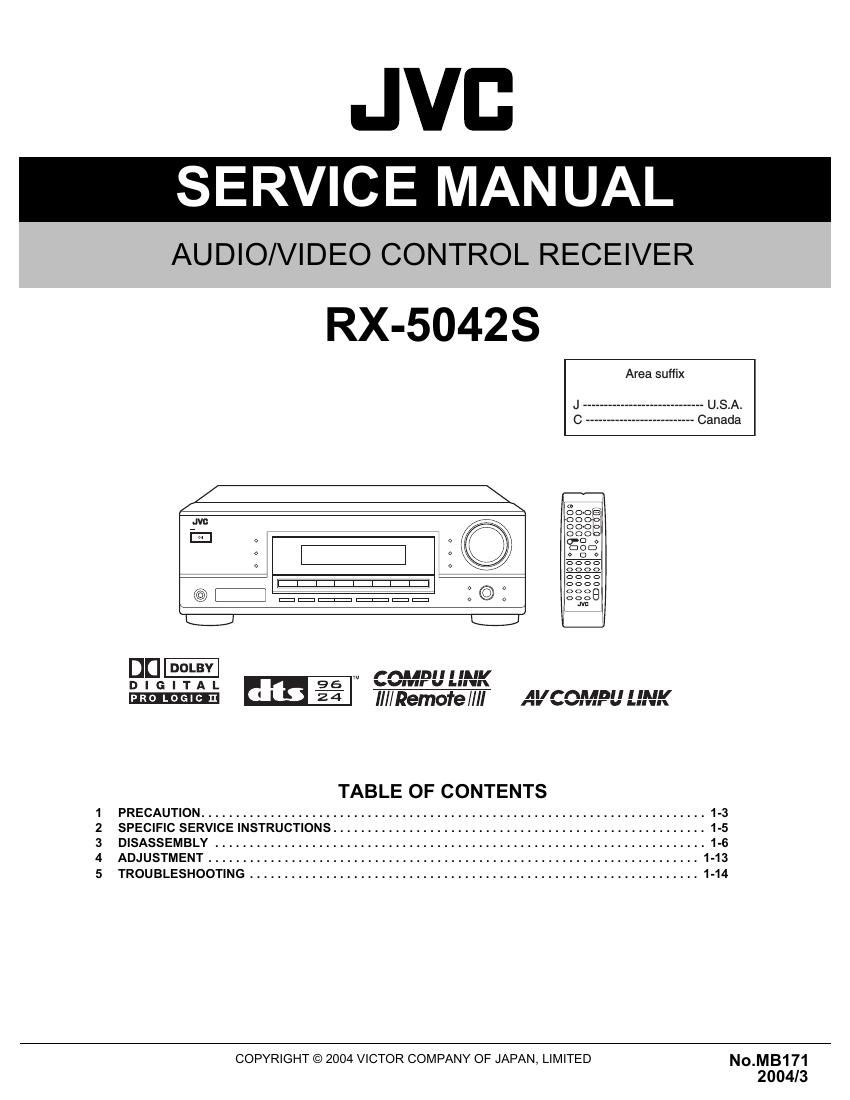 Jvc RX 5042 S Service Manual