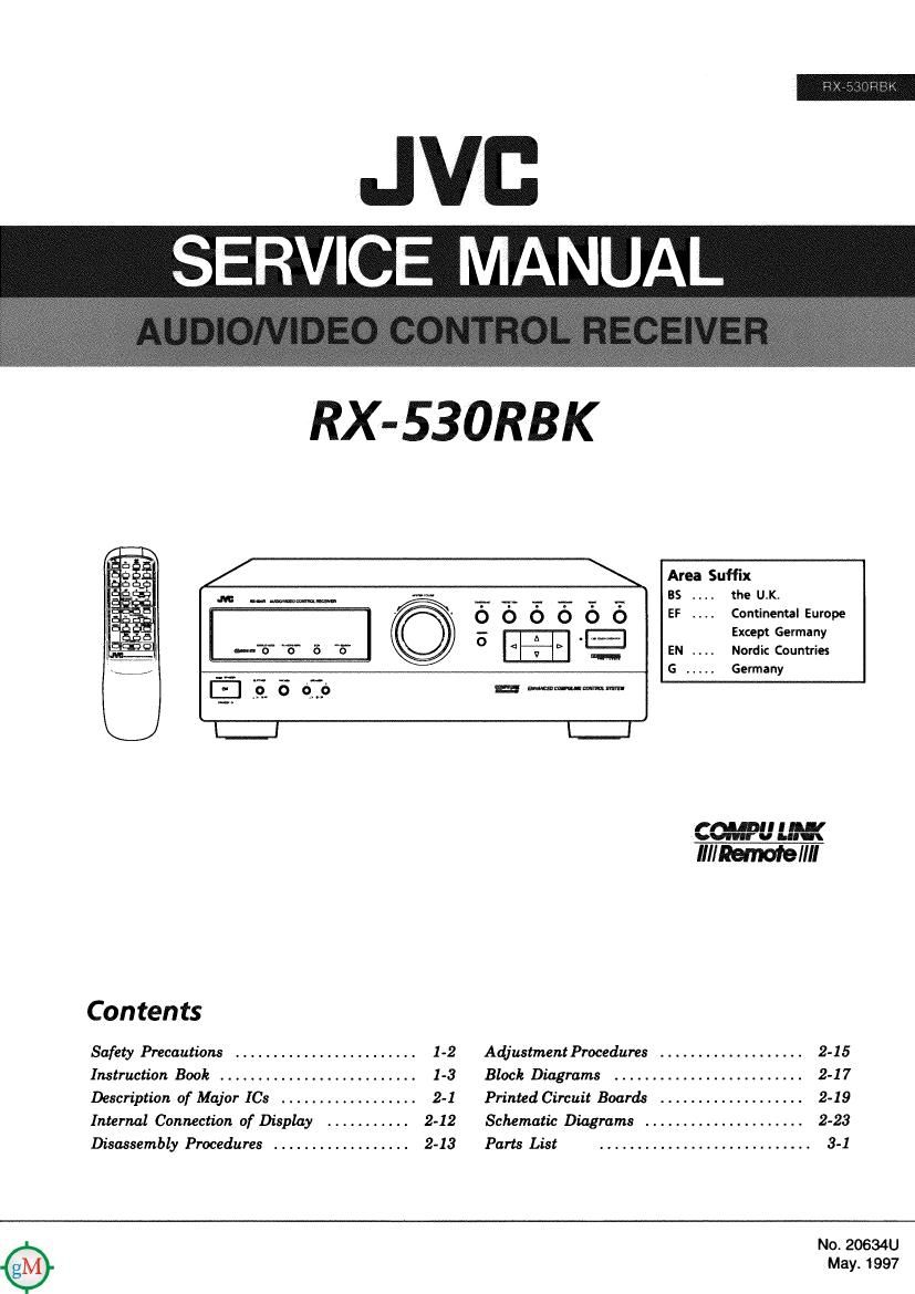 Jvc RX 530 RBK Service Manual