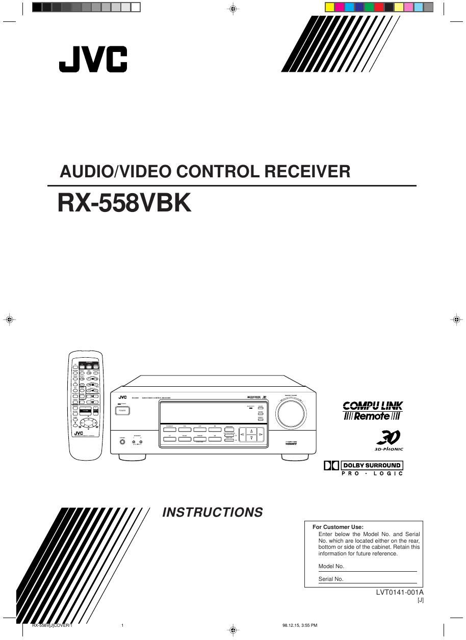 Jvc RX 558 VBK Owners Manual