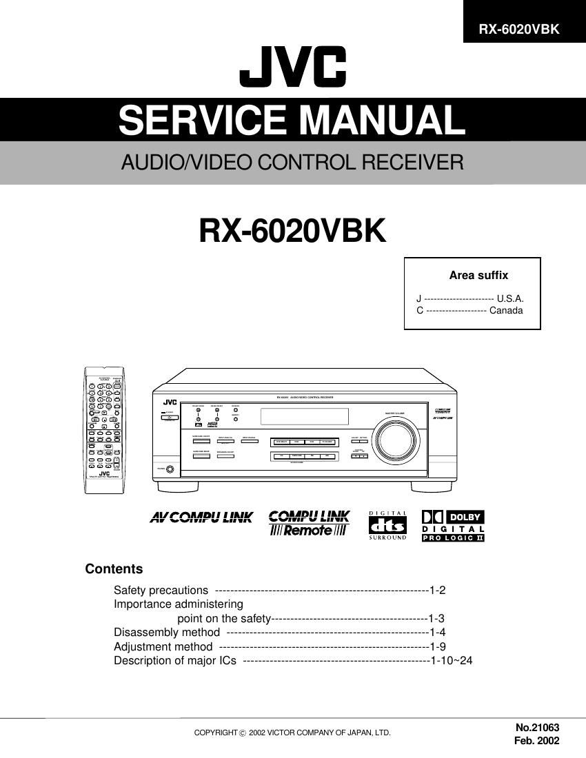Jvc RX 6020 VBK Service Manual