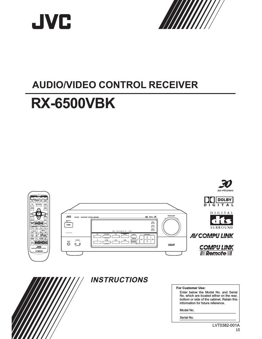 Jvc RX 6500 VBK Owners Manual