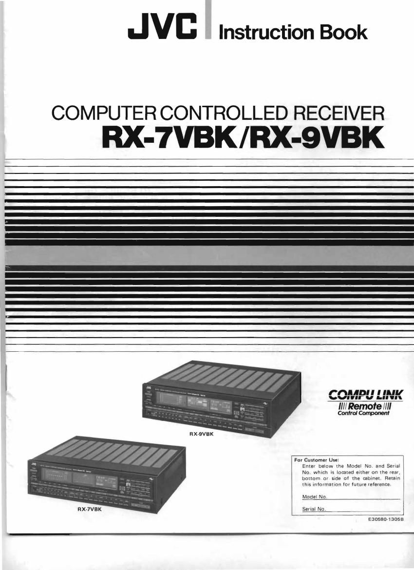 Jvc RX 7 VBK Owners Manual