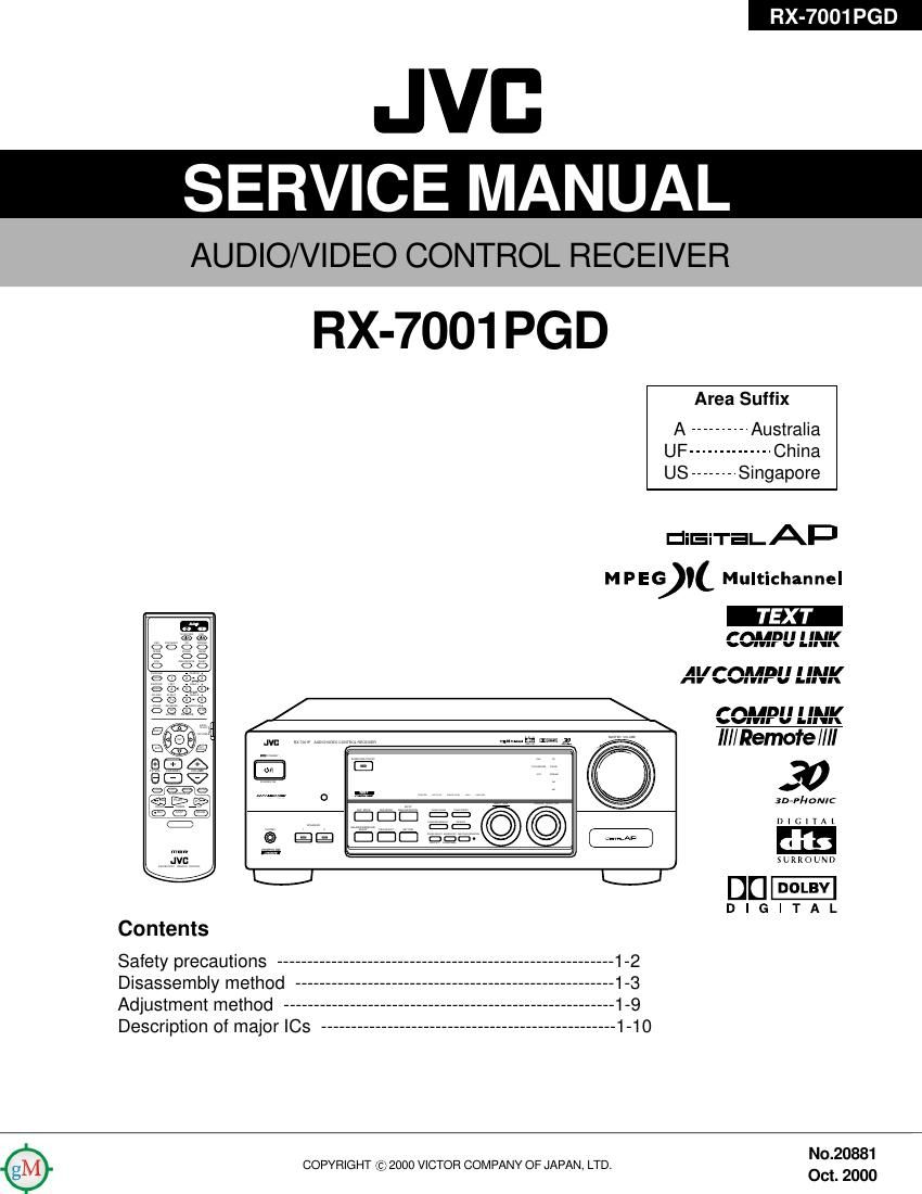 Jvc RX 7001 PGD Service Manual