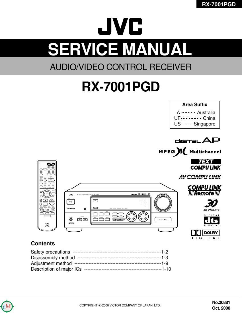 Jvc RX 7001 PGD Service Manual
