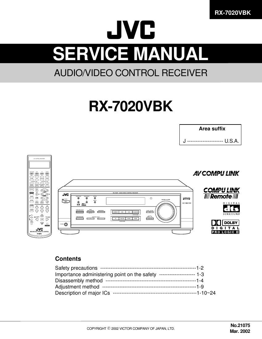 Jvc RX 7020 VBK Service Manual