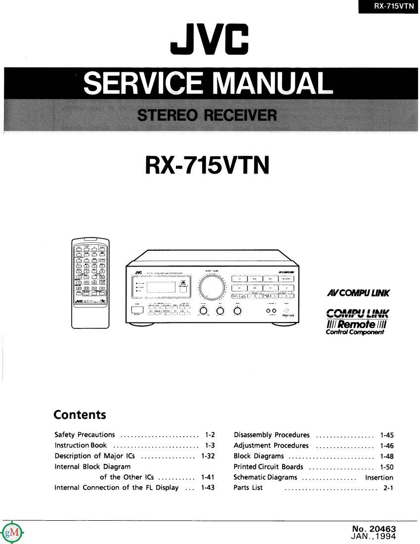 Jvc RX 715 VTN Service Manual
