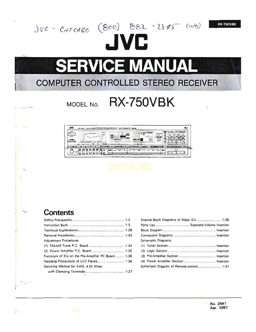 Service Manual-Anleitung+Instruction Book für JVC RX-616 