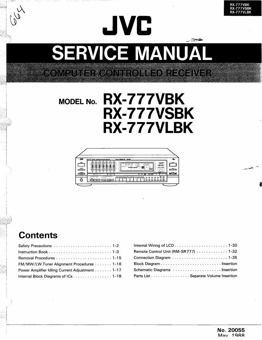 Jvc RX 777 VBK Service Manual
