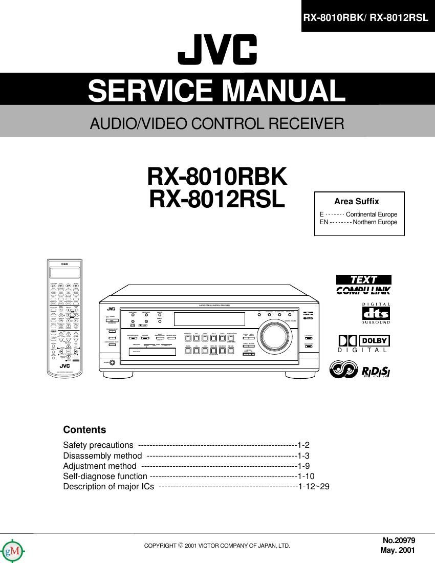 Jvc RX 8012 RSL Service Manual