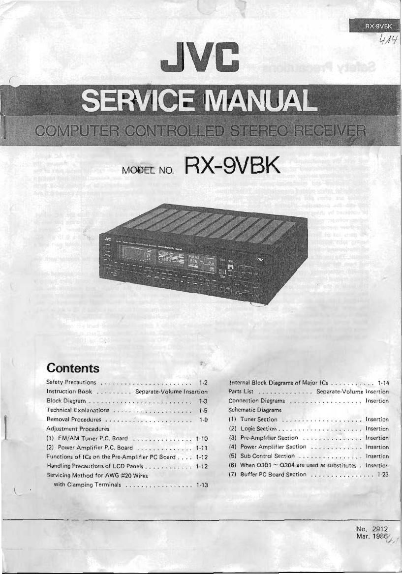 Jvc RX 9 VBK Service Manual