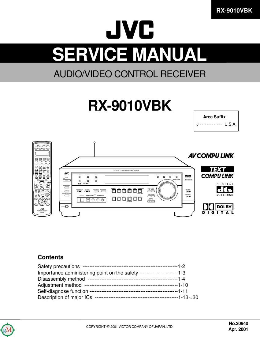 Jvc RX 9010 VBK Service Manual