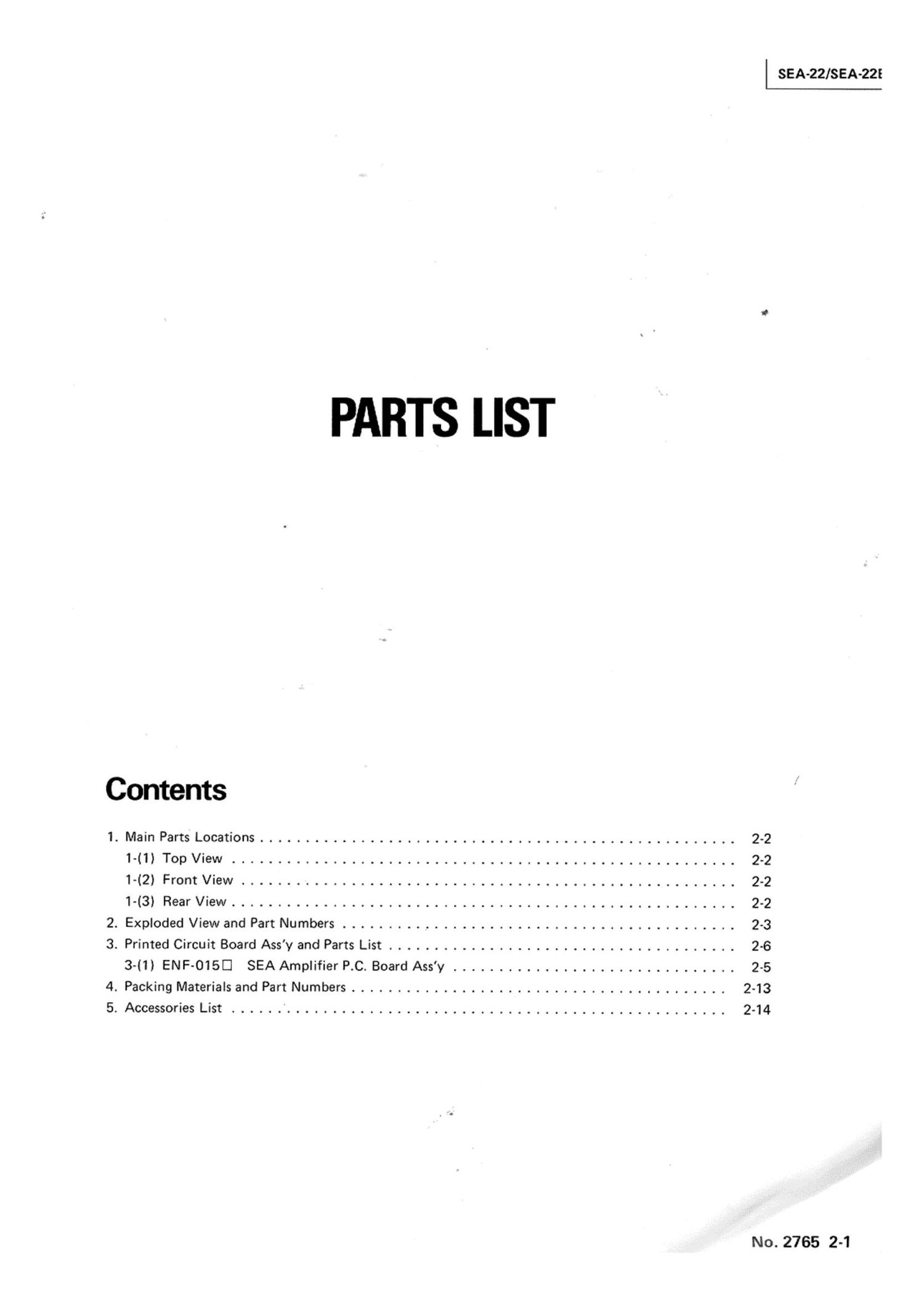 Jvc SEA 22 Service Manual 2