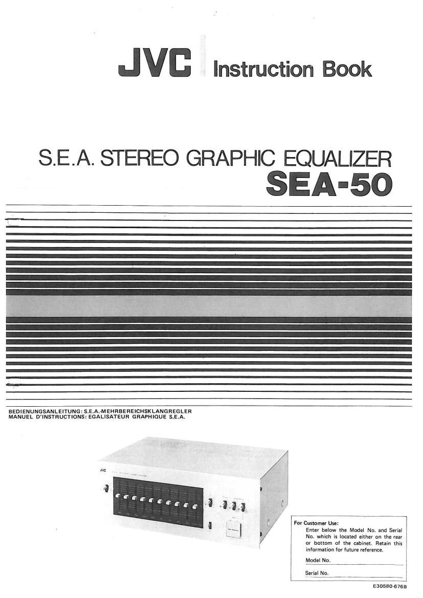 Jvc SEA 50 Owners Manual