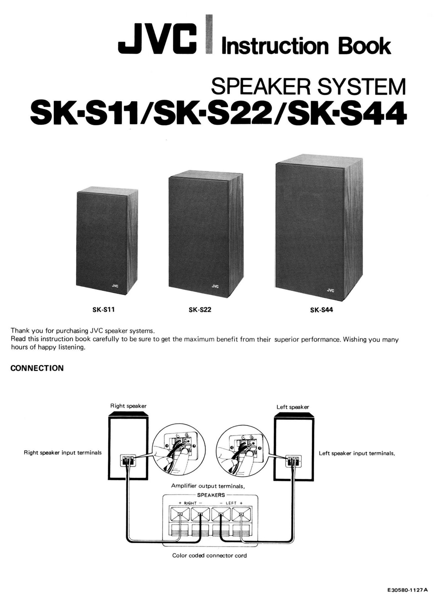 Jvc SKS 11 Owners Manual