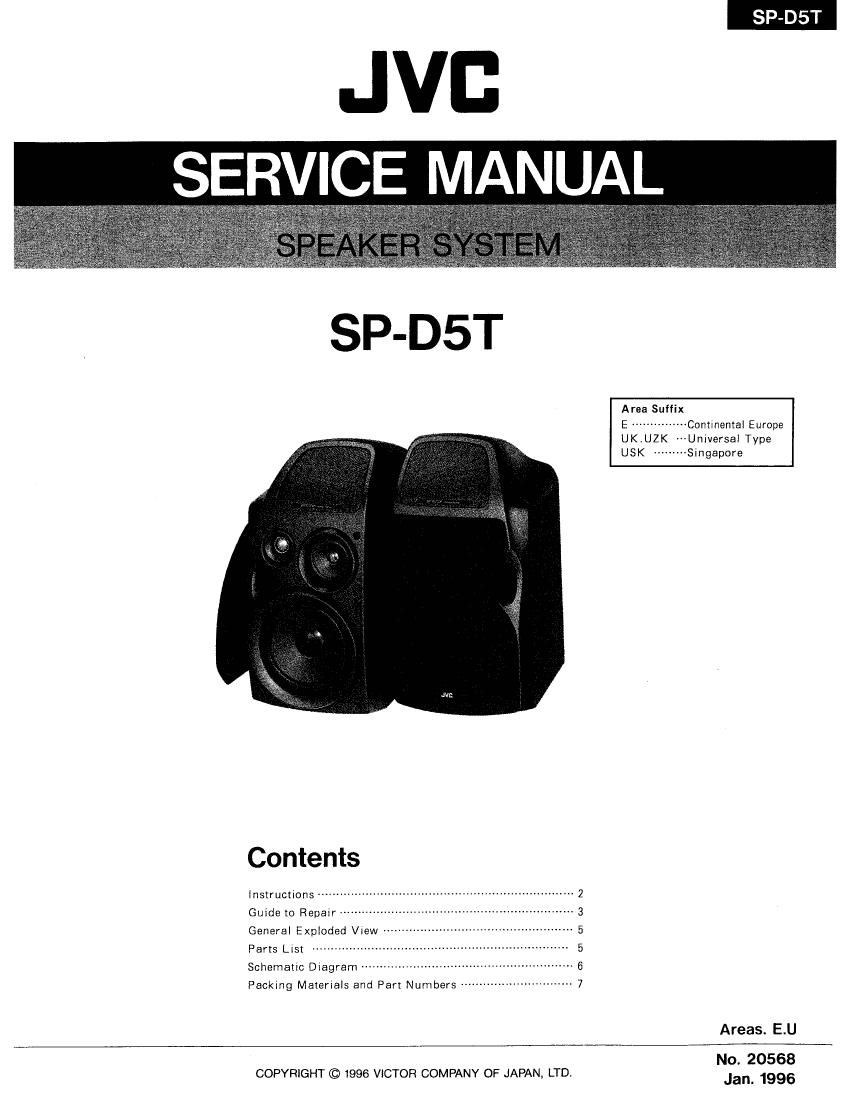 Jvc SPD 5 T Service Manual
