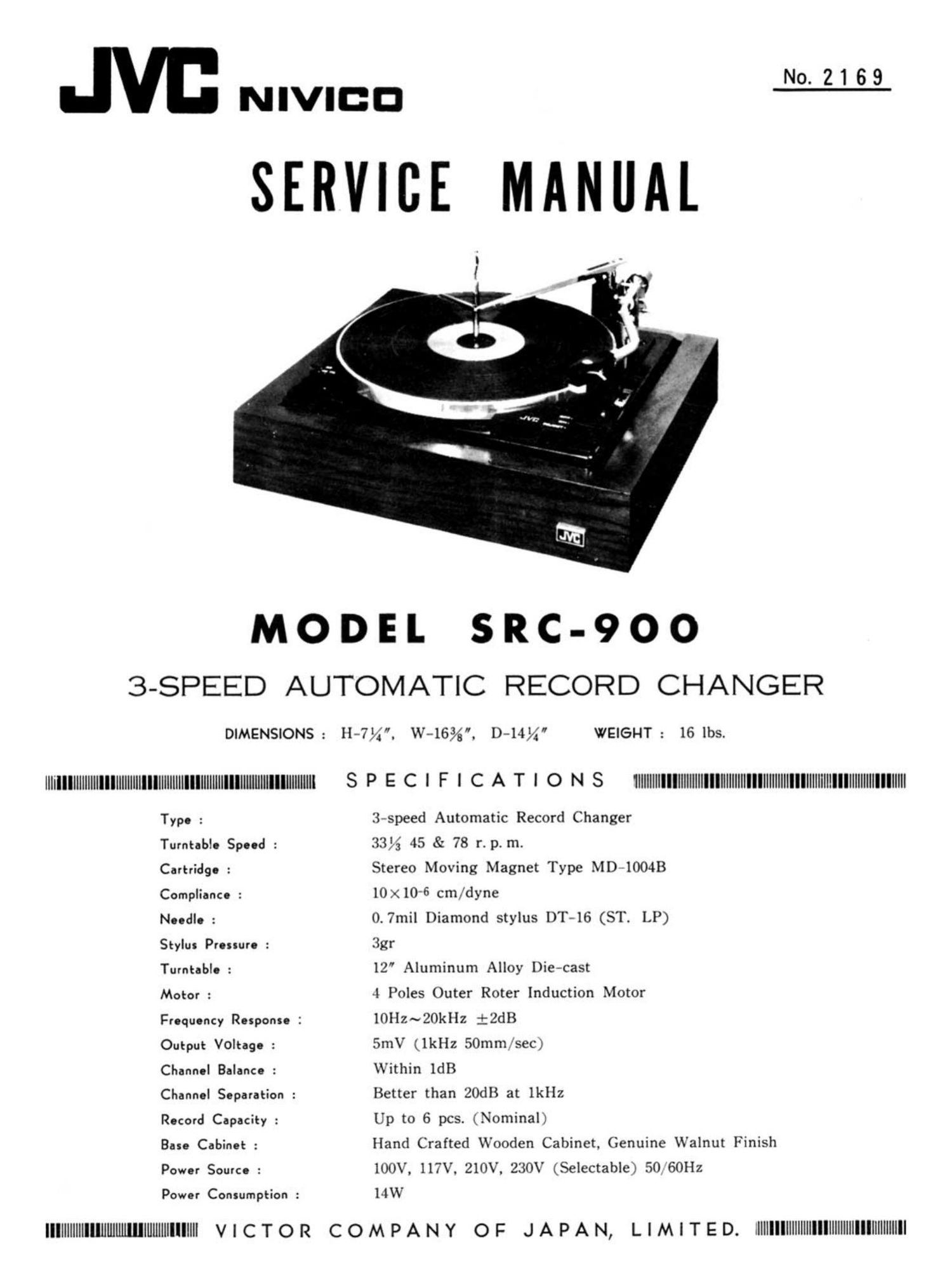 Jvc SRC 900 Service Manual